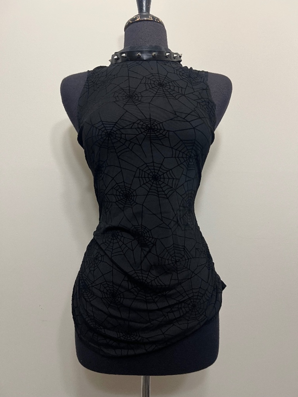 Dark in Love Gothic Mesh Spiderweb Tank Top